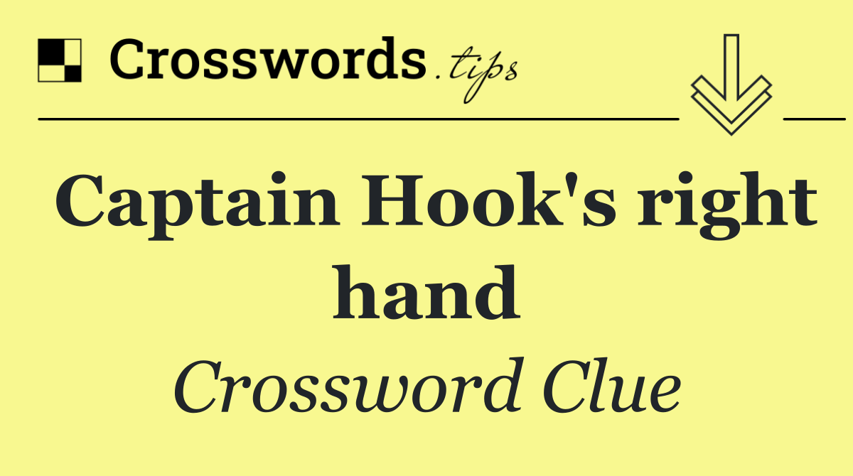 Captain Hook's right hand