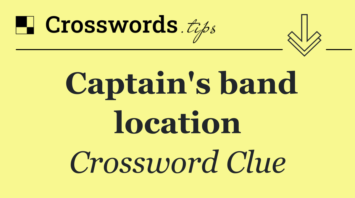 Captain's band location