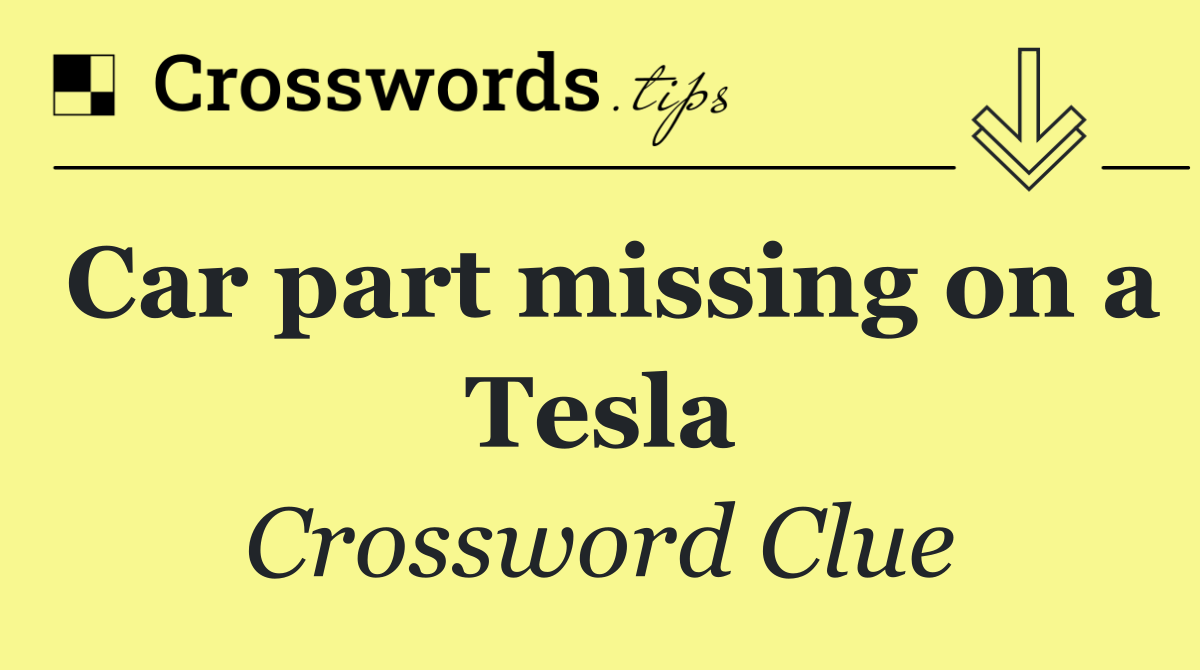 Car part missing on a Tesla