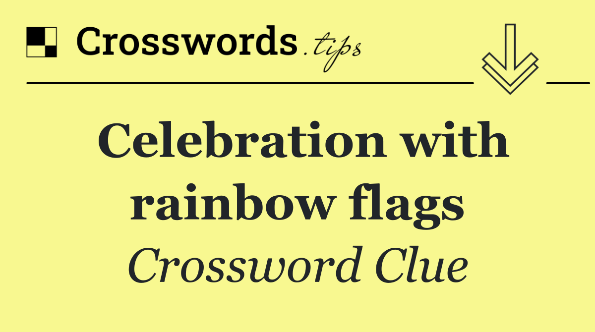 Celebration with rainbow flags
