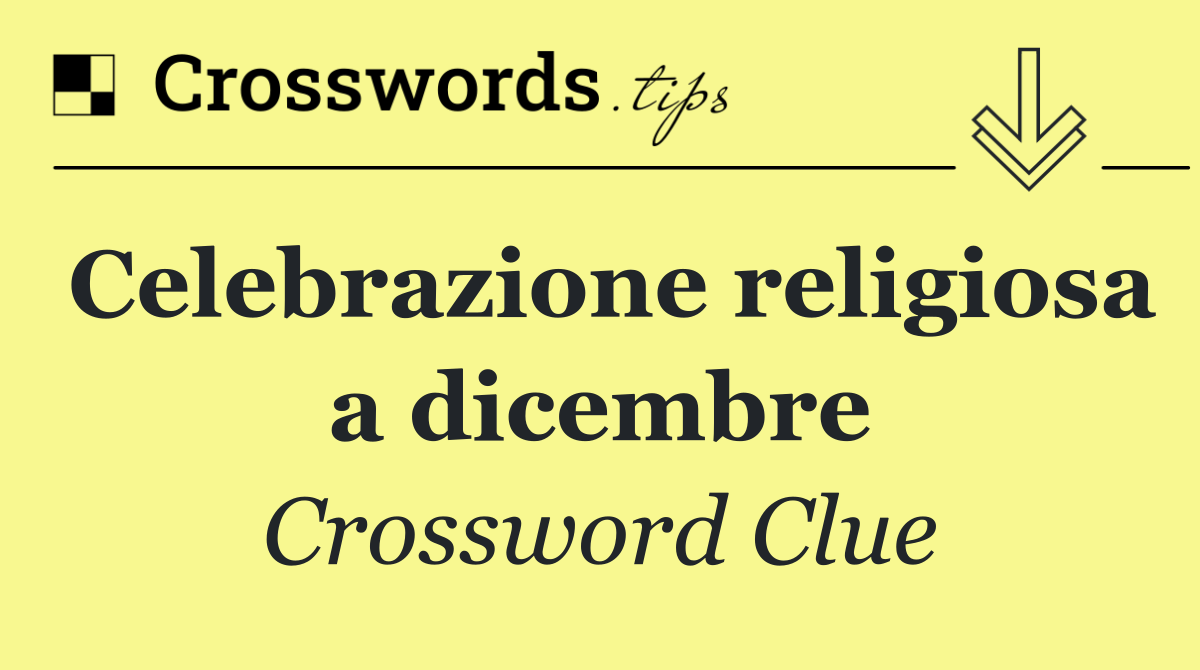 Celebrazione religiosa a dicembre