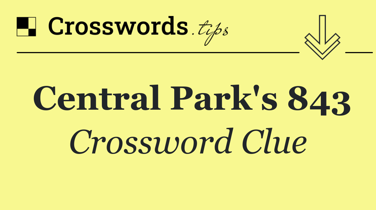 Central Park's 843