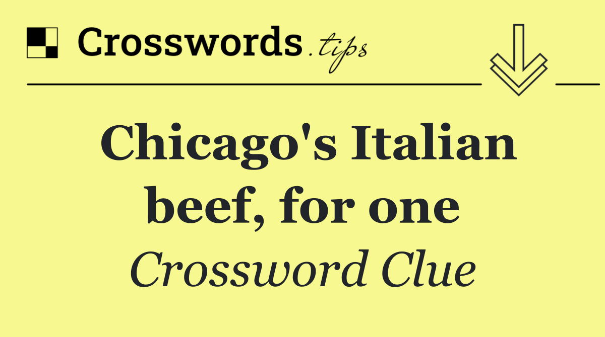 Chicago's Italian beef, for one