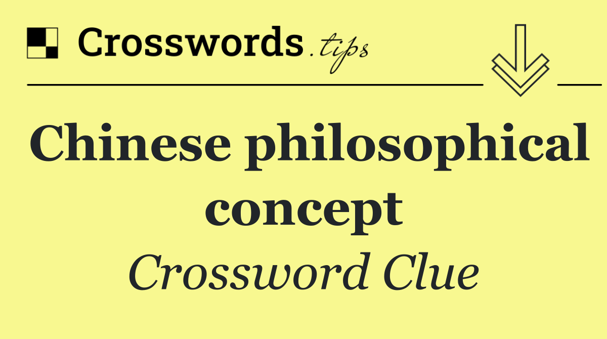 Chinese philosophical concept