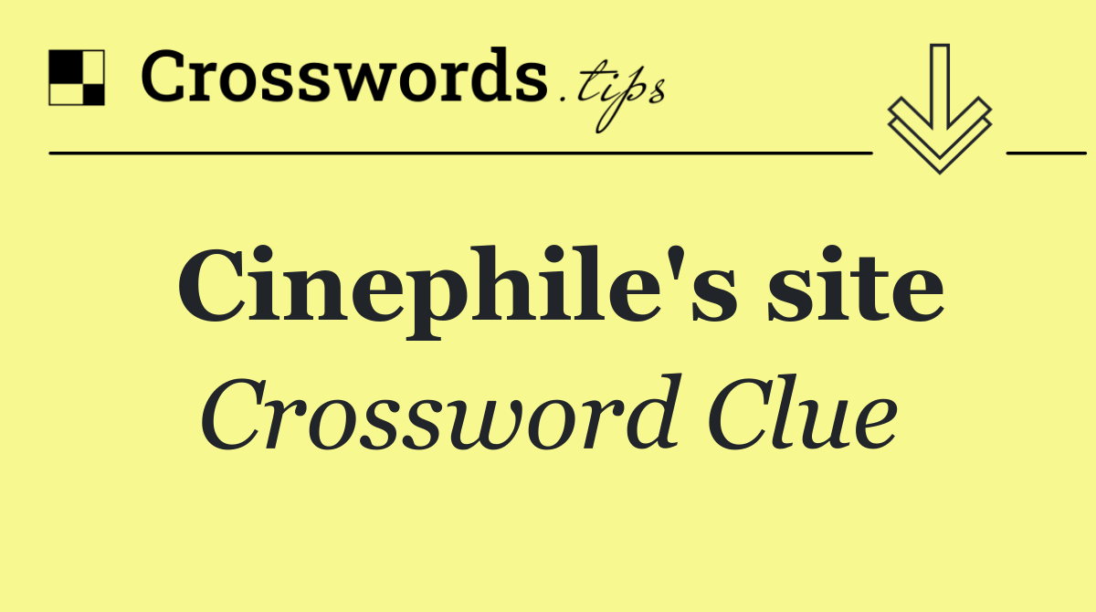 Cinephile's site