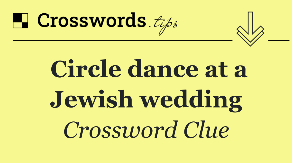 Circle dance at a Jewish wedding