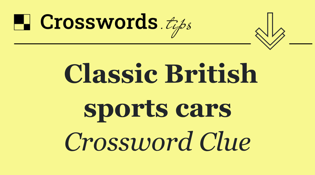 Classic British sports cars