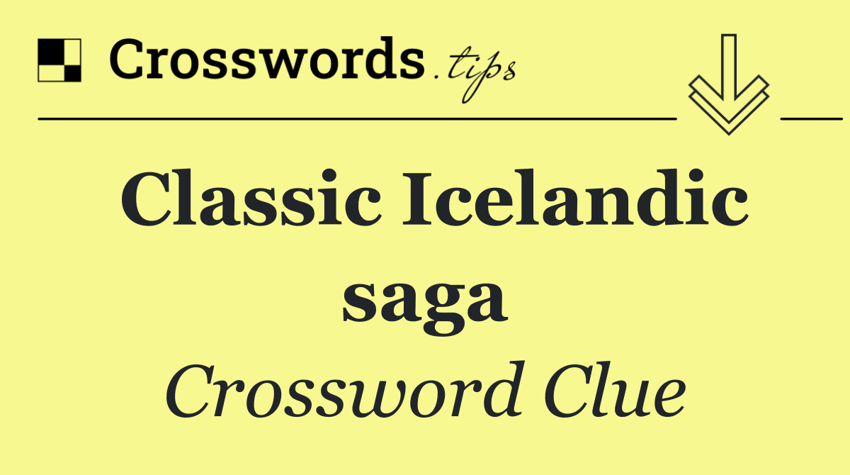 Classic Icelandic saga