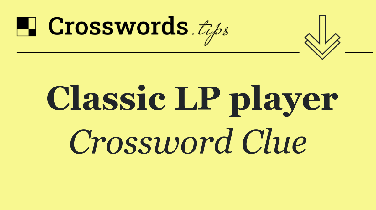 Classic LP player