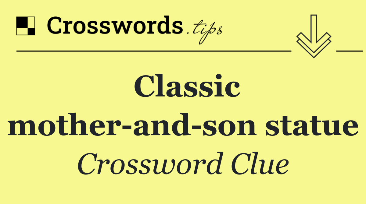 Classic mother and son statue