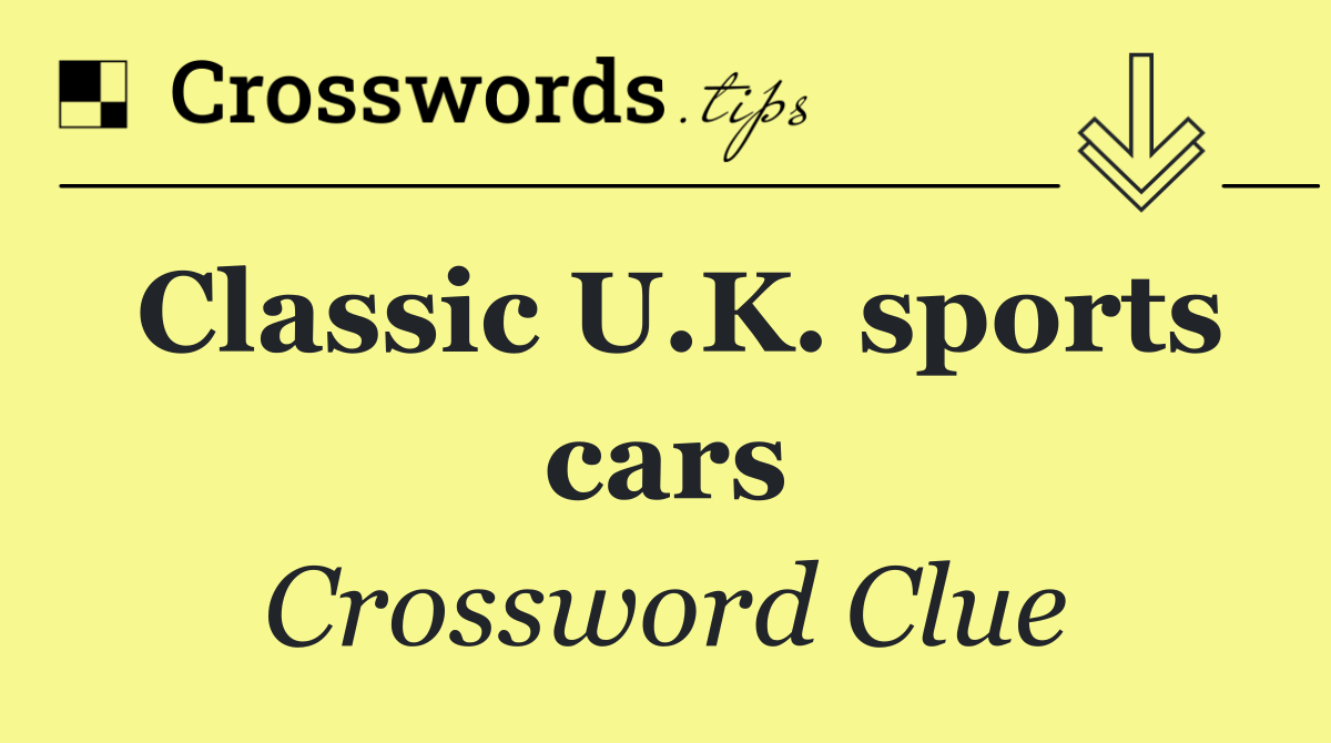 Classic U.K. sports cars