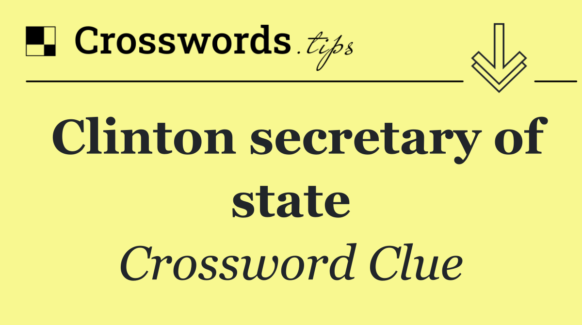 Clinton secretary of state