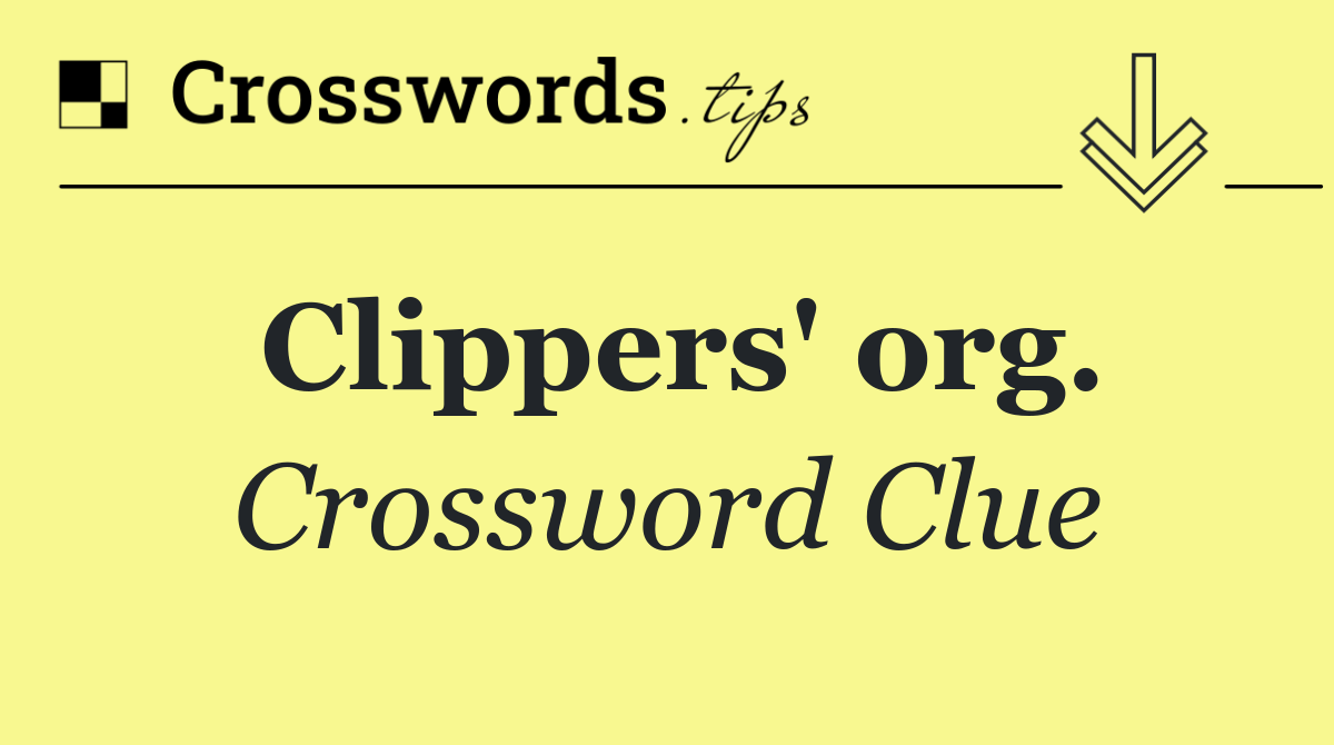 Clippers' org.