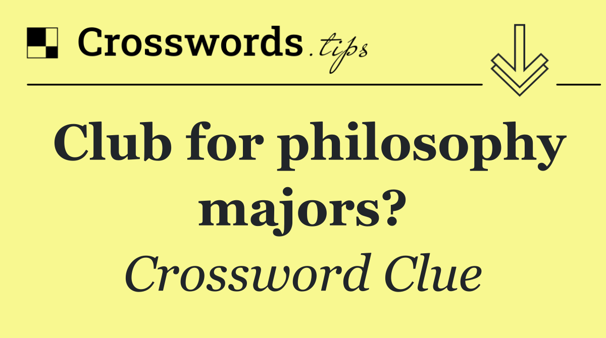 Club for philosophy majors?