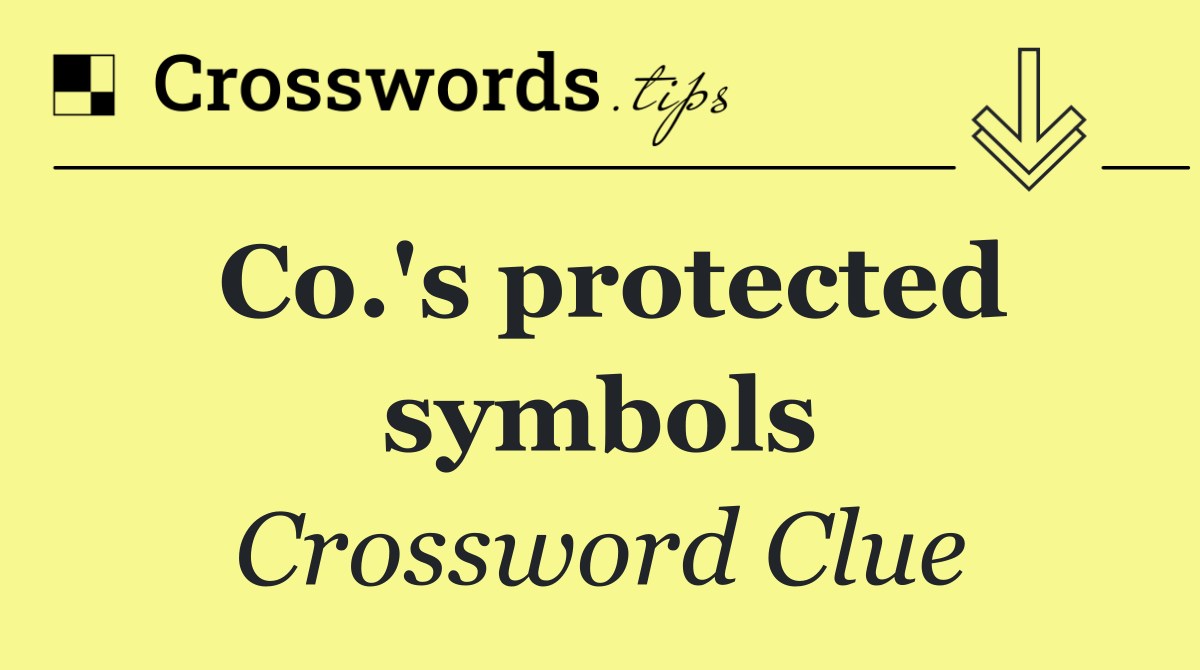 Co.'s protected symbols