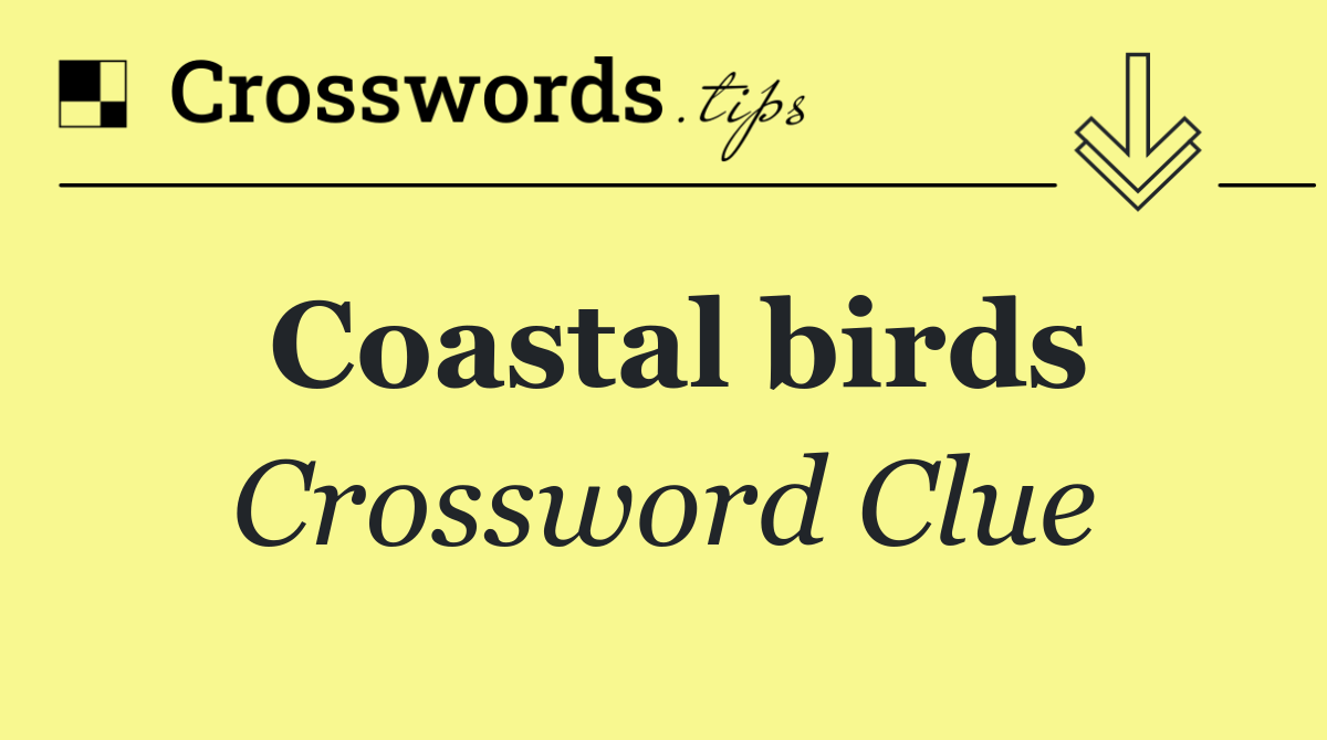 Coastal birds