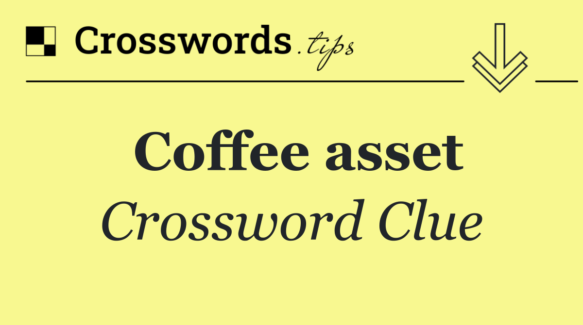 Coffee asset