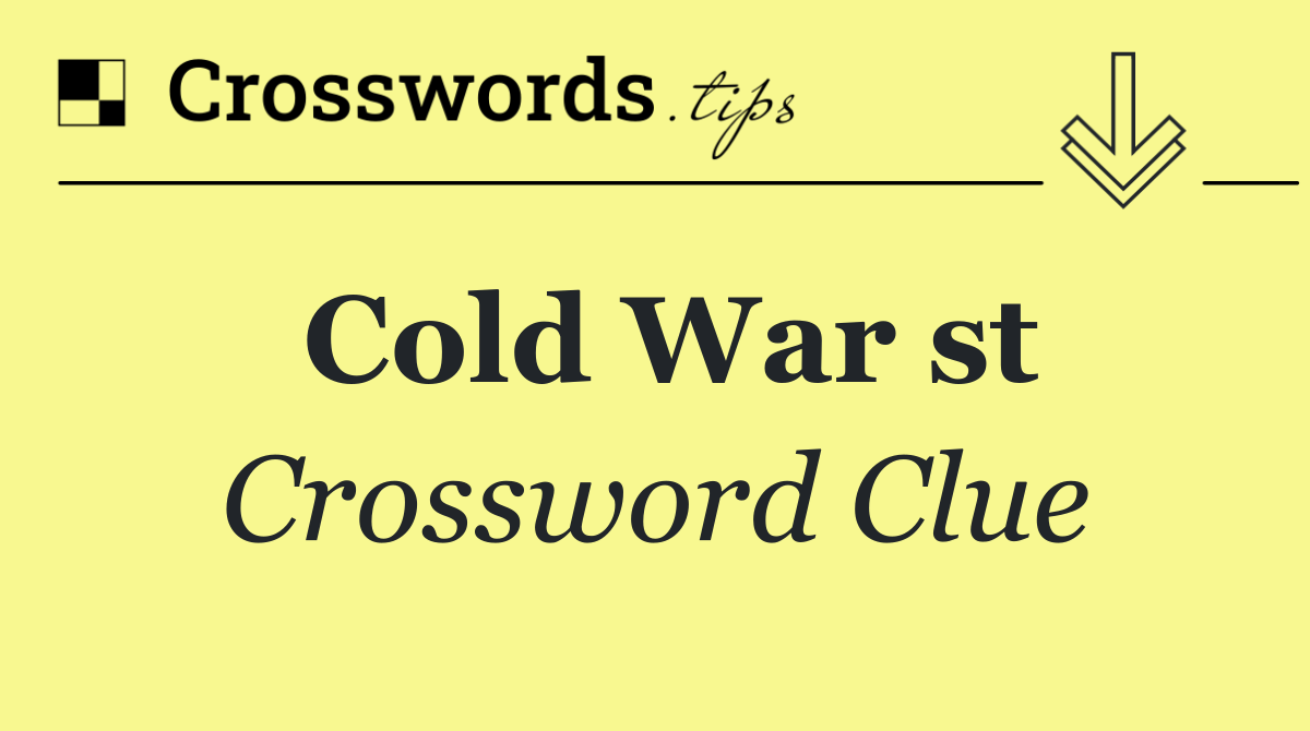 Cold War st