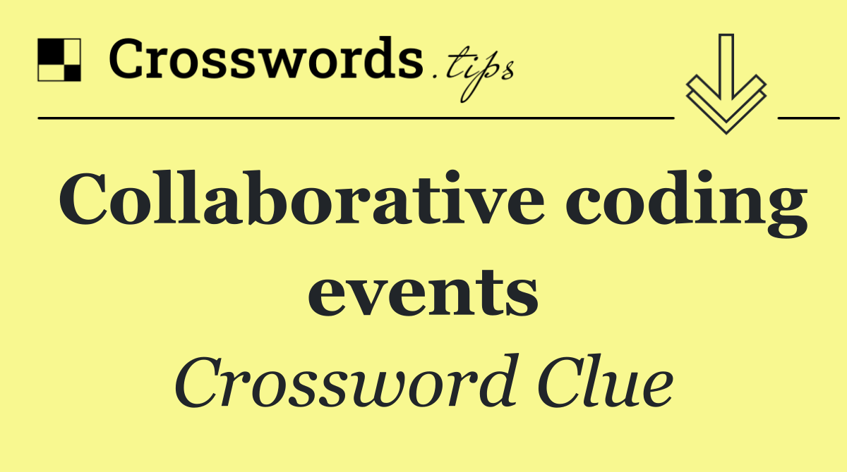 Collaborative coding events