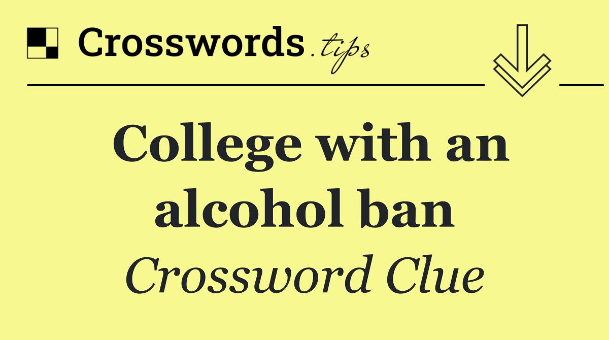 College with an alcohol ban