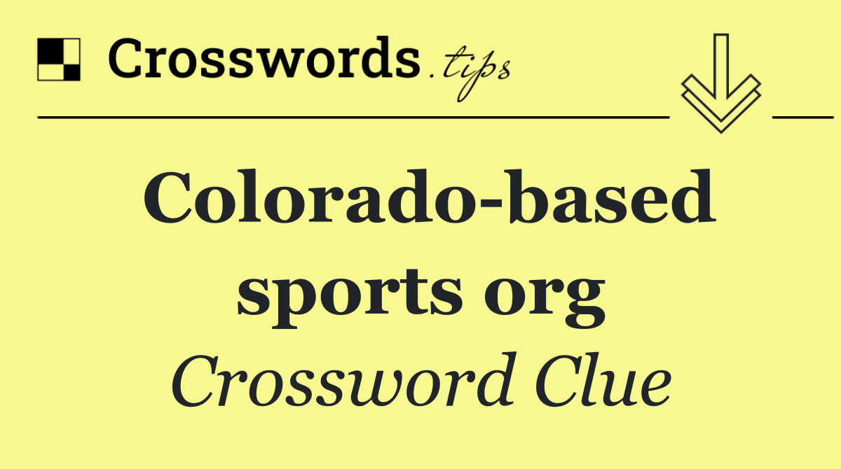 Colorado based sports org