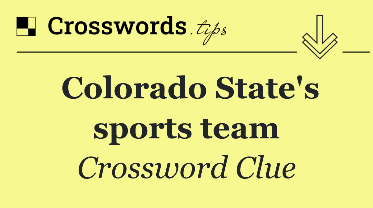 Colorado State's sports team