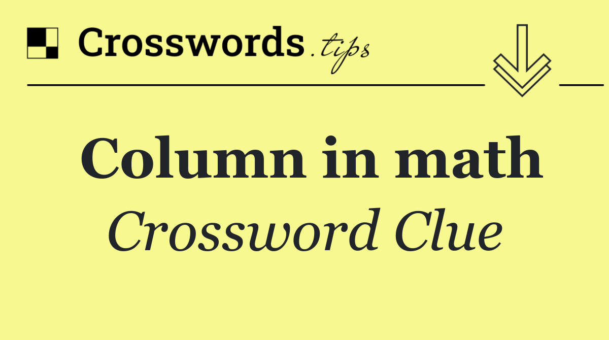 Column in math