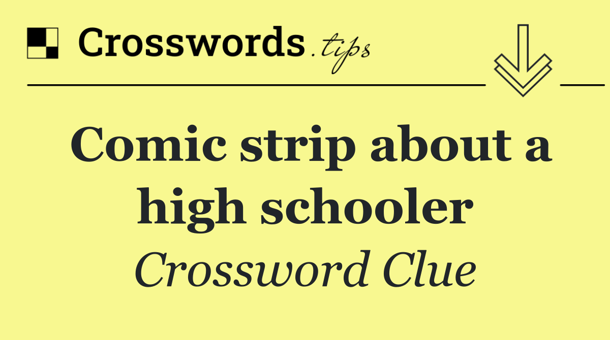 Comic strip about a high schooler