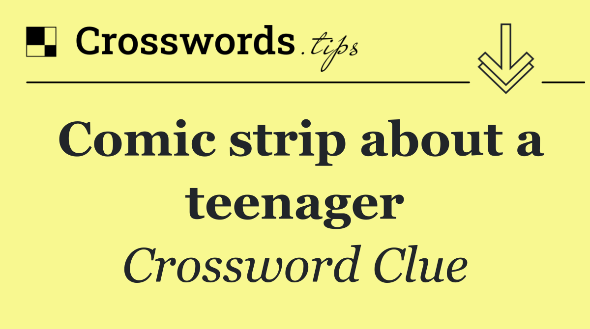 Comic strip about a teenager