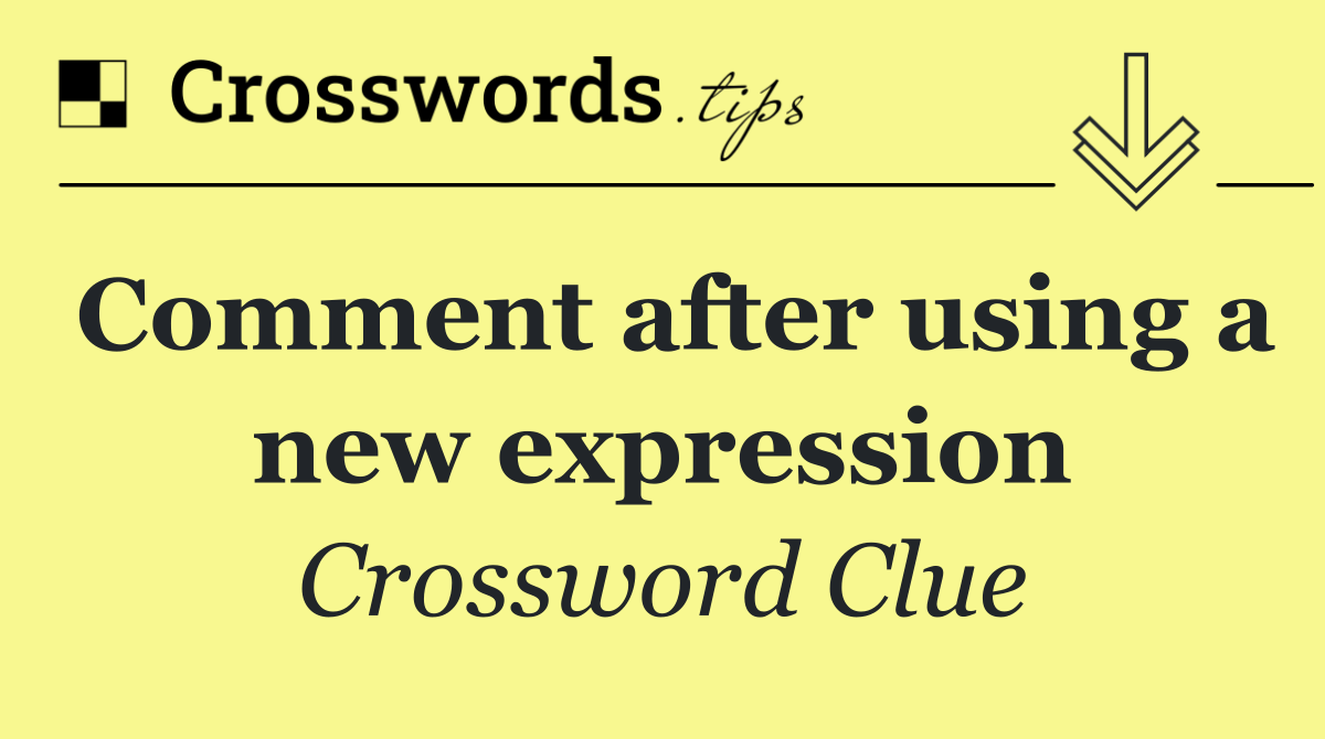 Comment after using a new expression