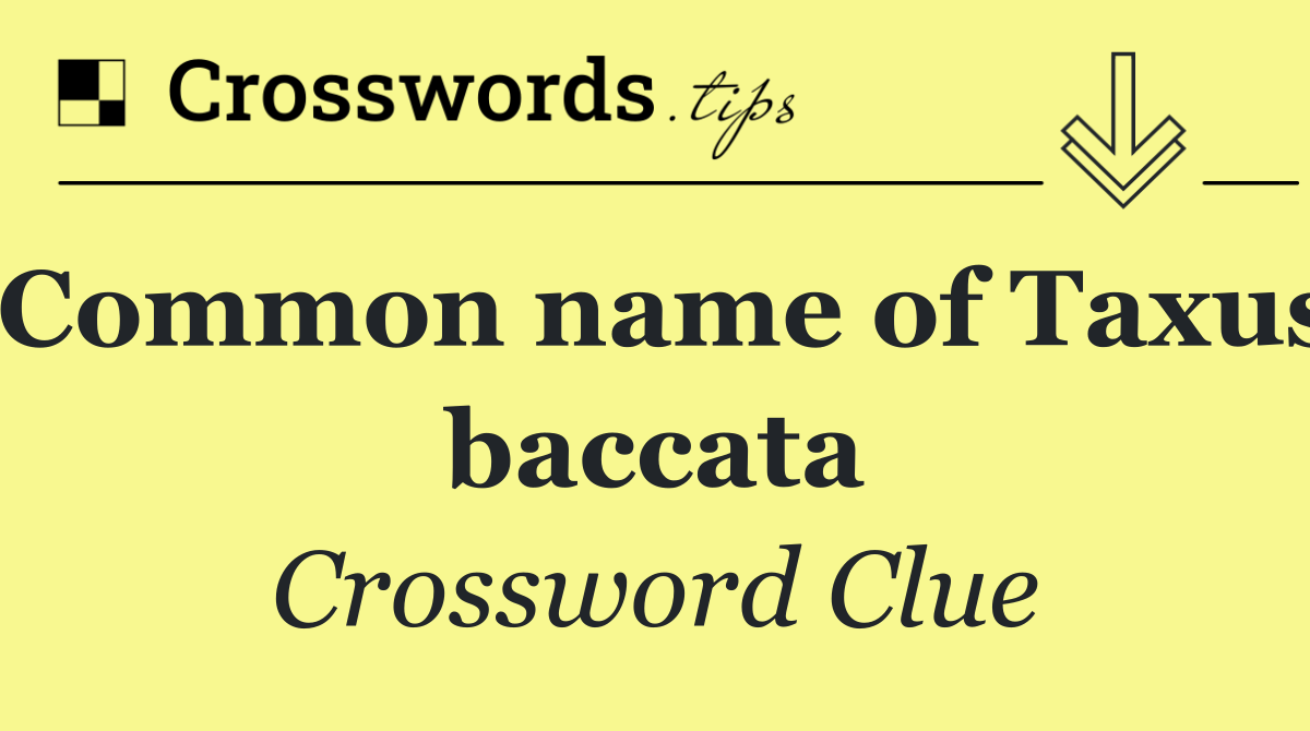 Common name of Taxus baccata