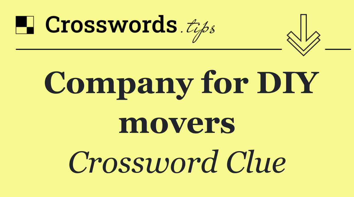 Company for DIY movers