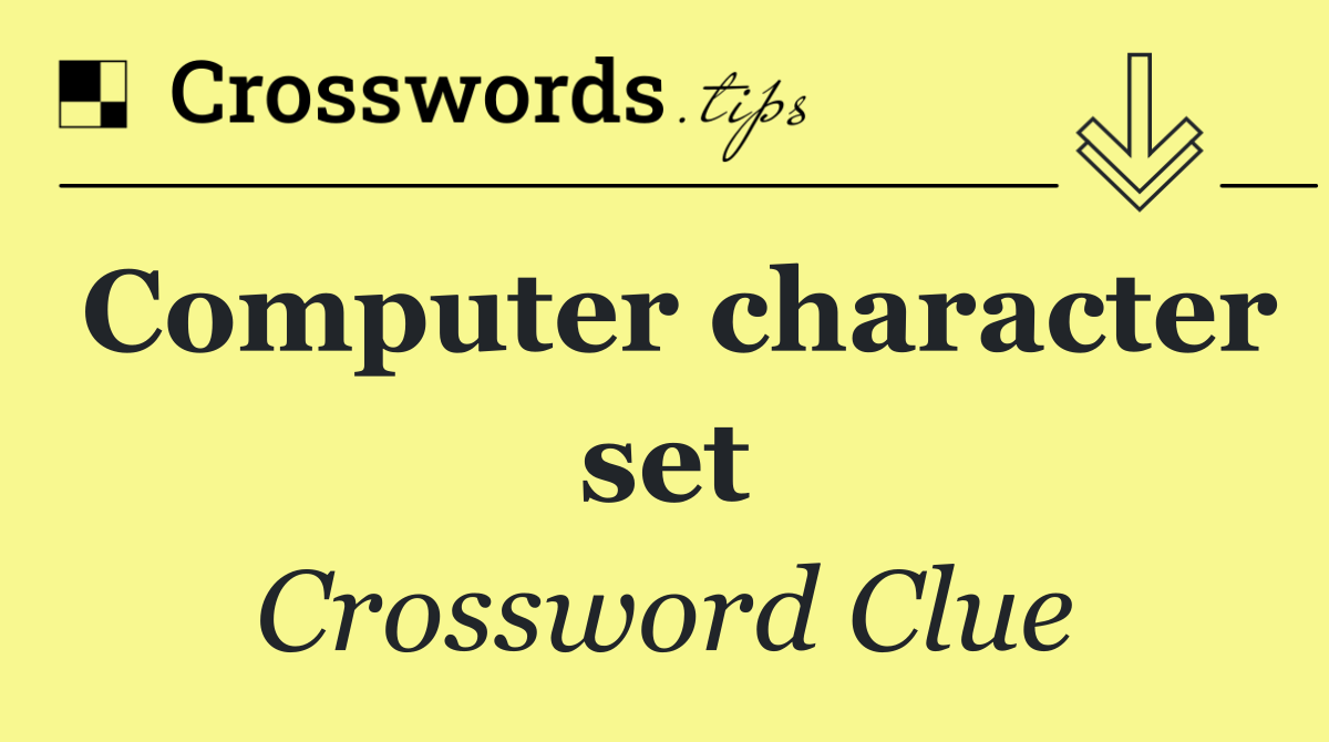 Computer character set
