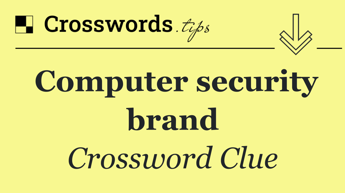 Computer security brand