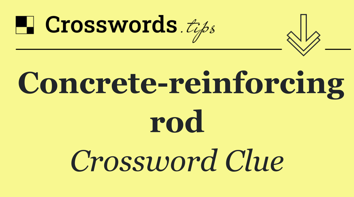 Concrete reinforcing rod