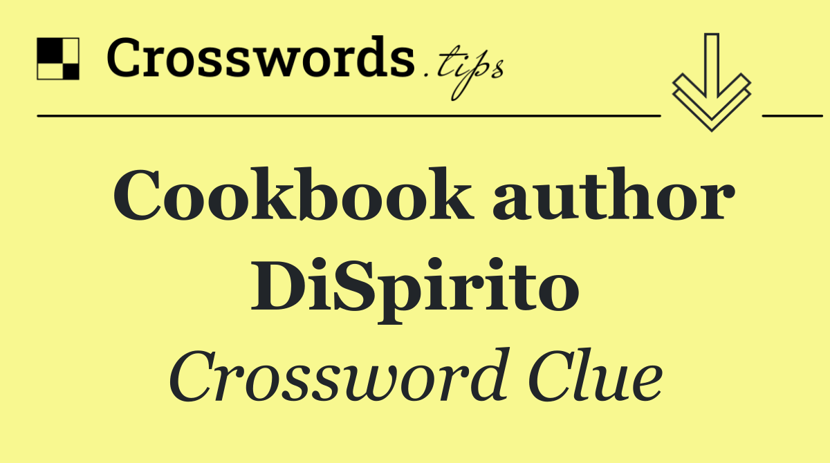 Cookbook author DiSpirito