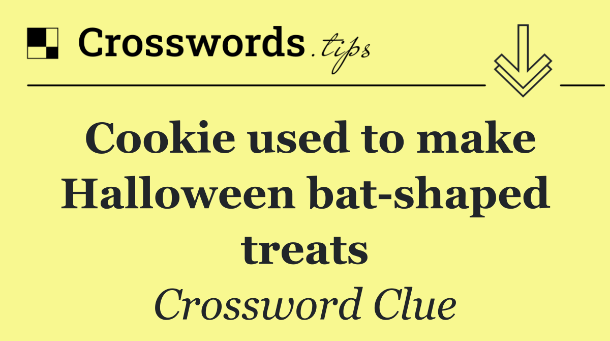 Cookie used to make Halloween bat shaped treats