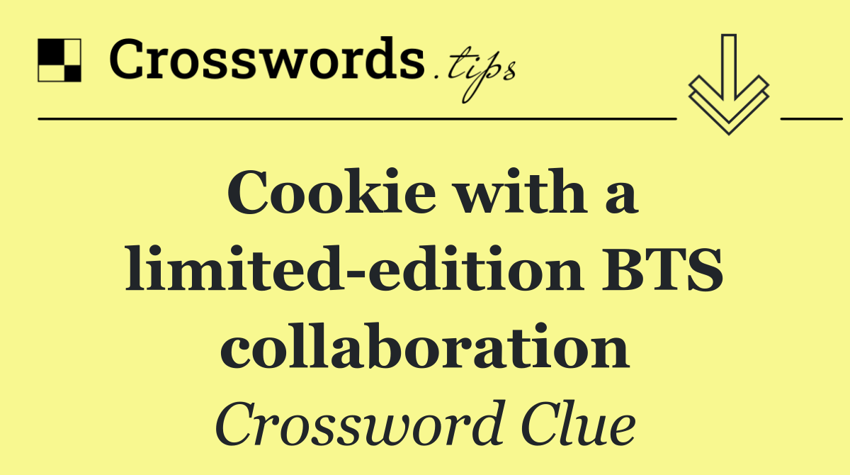 Cookie with a limited edition BTS collaboration