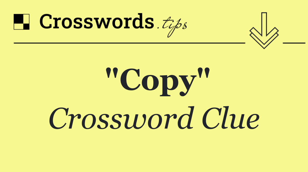 "Copy"