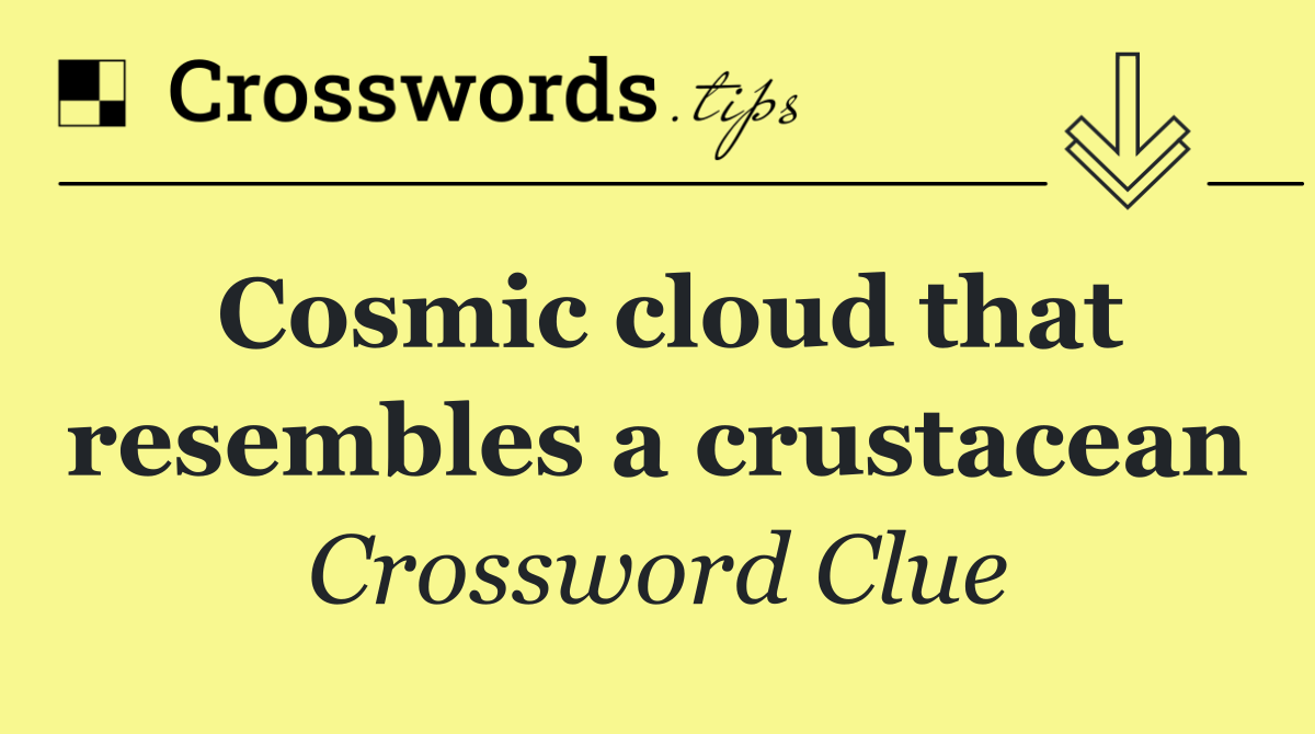 Cosmic cloud that resembles a crustacean