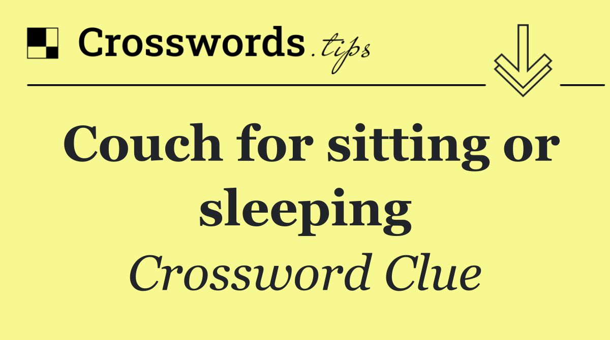 Couch for sitting or sleeping