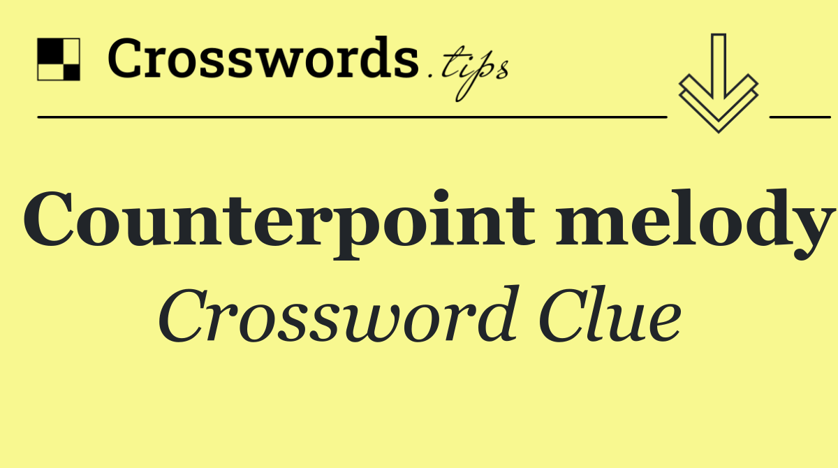 Counterpoint melody