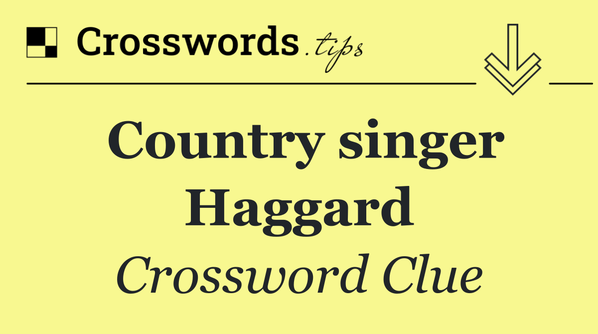 Country singer Haggard