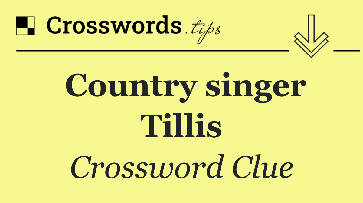 Country singer Tillis