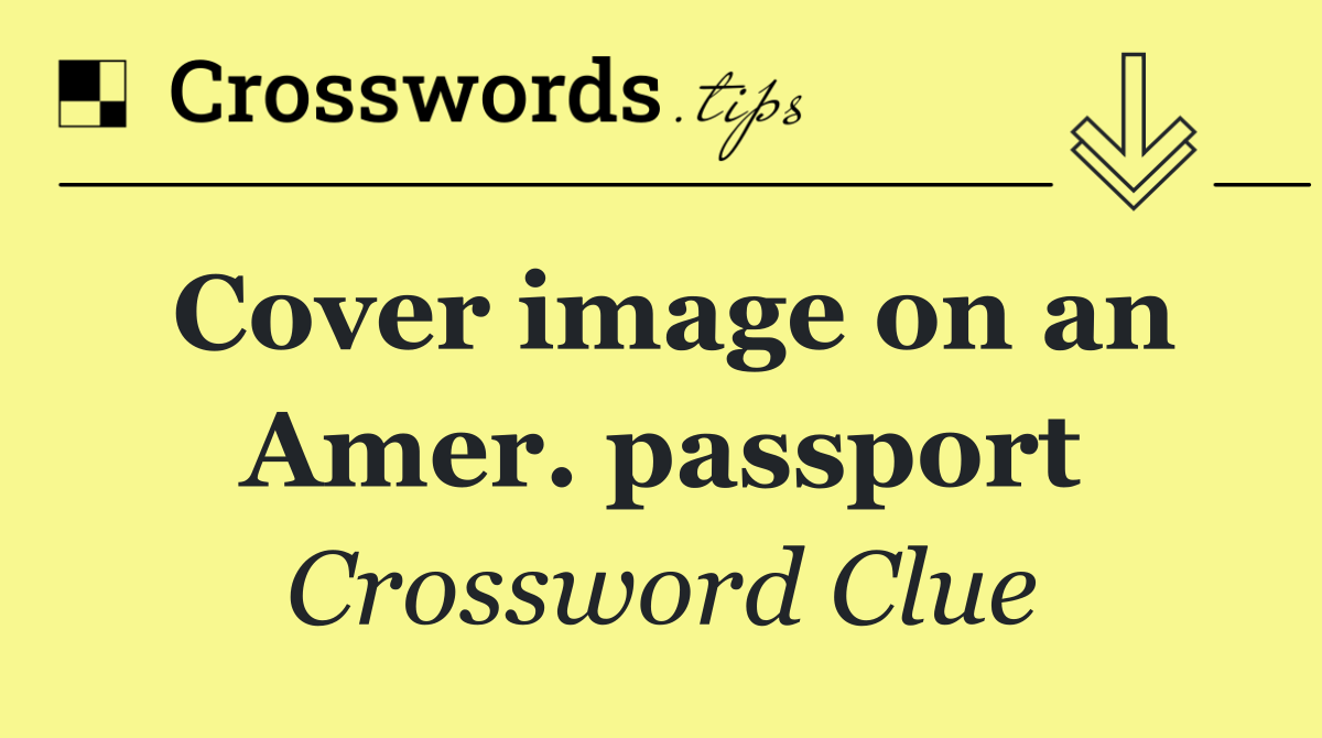 Cover image on an Amer. passport