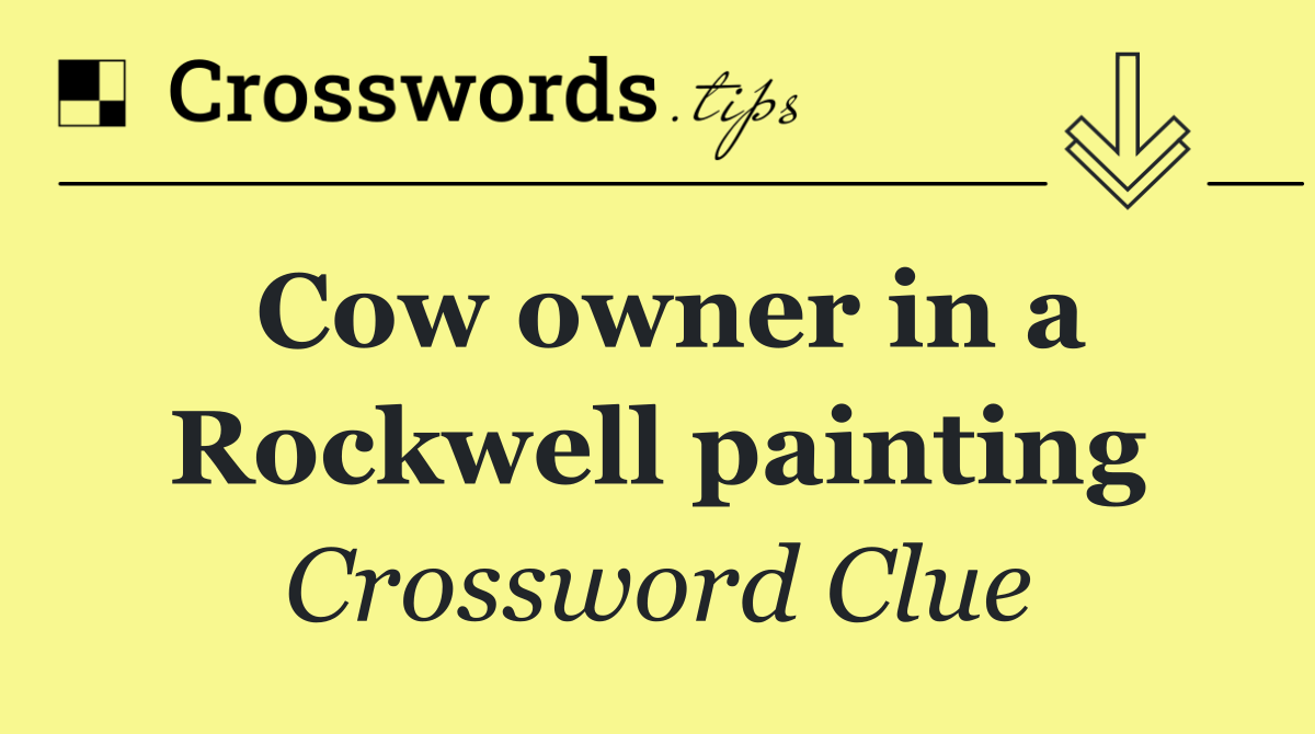 Cow owner in a Rockwell painting