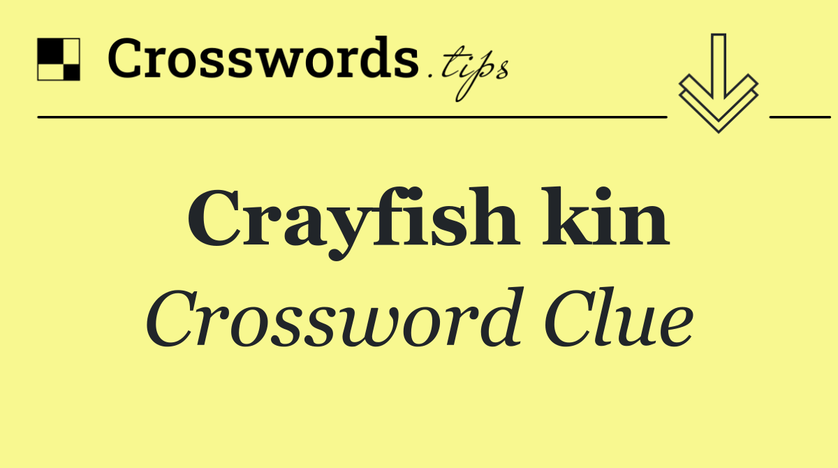 Crayfish kin