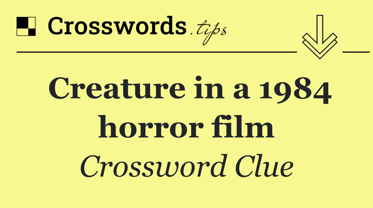 Creature in a 1984 horror film