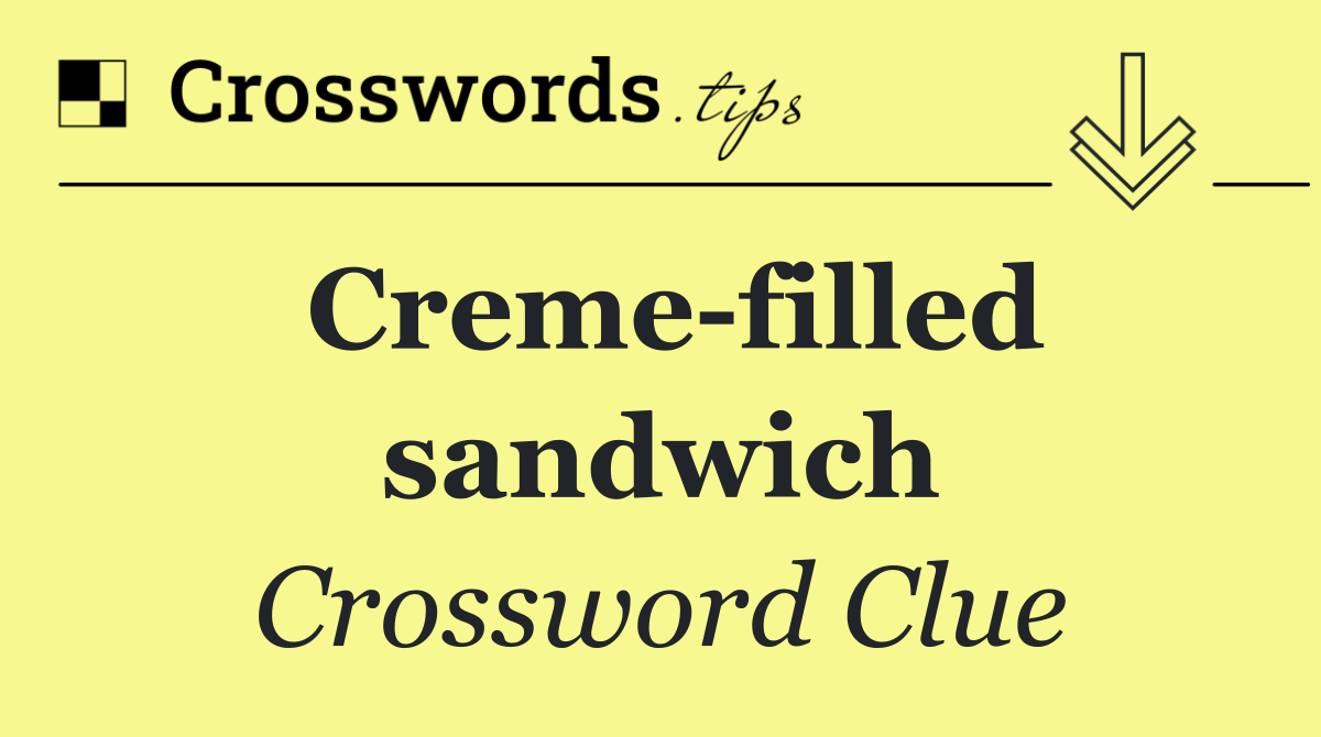 Creme filled sandwich