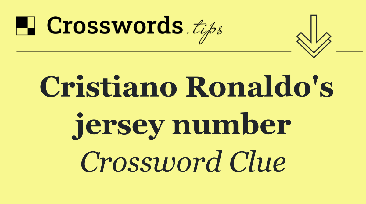 Cristiano Ronaldo's jersey number
